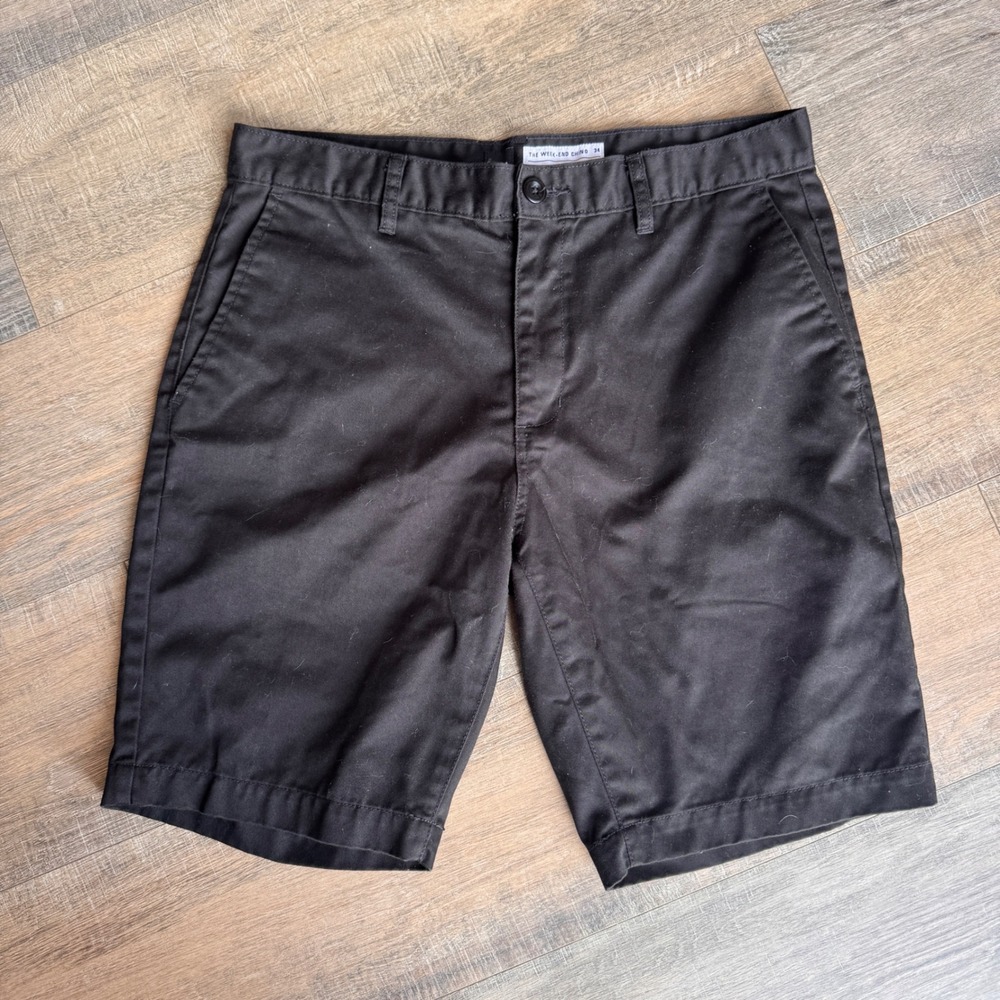 RVCA Mens The Week-End Chino Shorts Black Size 34 M3211WES Golf Casual